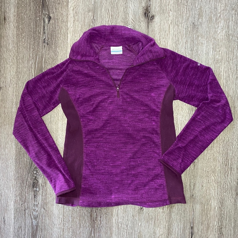 Columbia lightweight quarter zip fuscia fleece